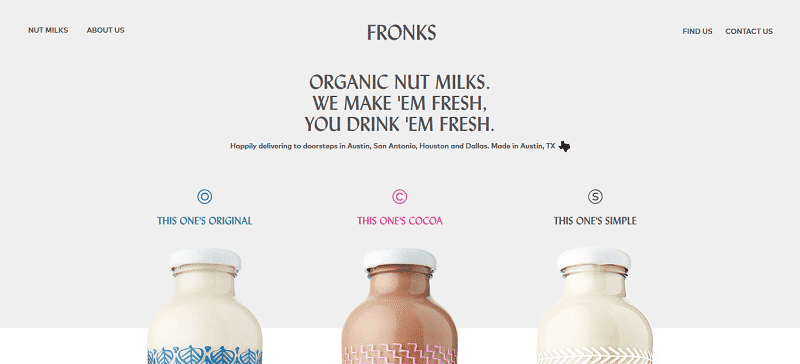 exemple de site e-commerce de Fresh Fronks