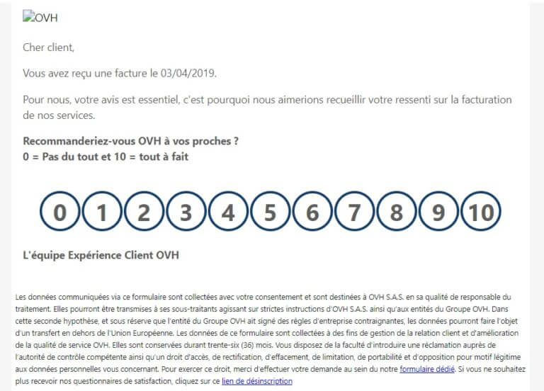 20 exemples d'emails d'invitation à un questionnaire de satisfaction