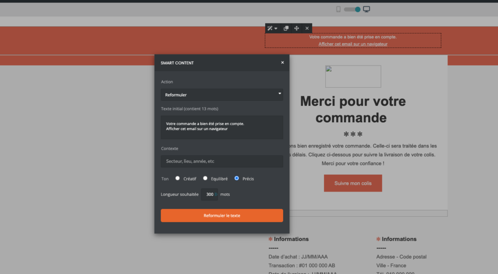 Personnaliser vos emails via Sarbacane et son IA