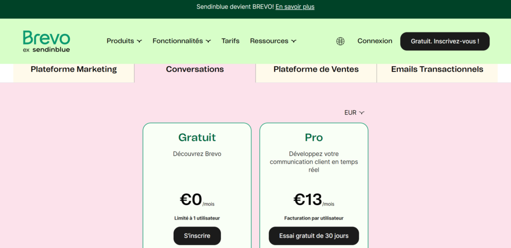 Zoom Sur Les Prix / Tarifs De Brevo (ex Sendinblue)