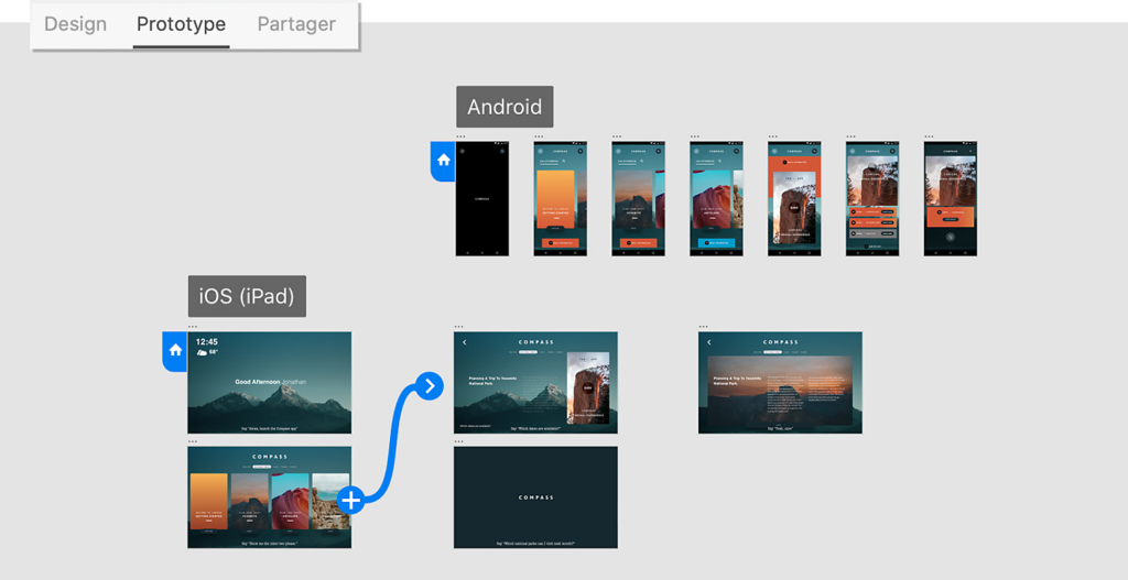 capture écran outil ui/ux adobe xD