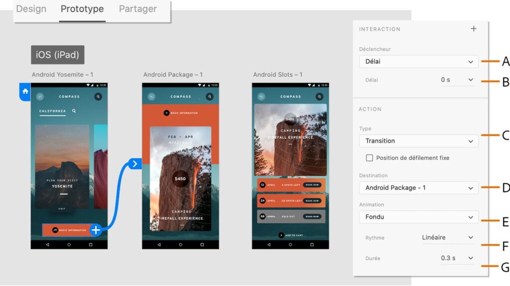 capture ecran outil prototypage adobe xD