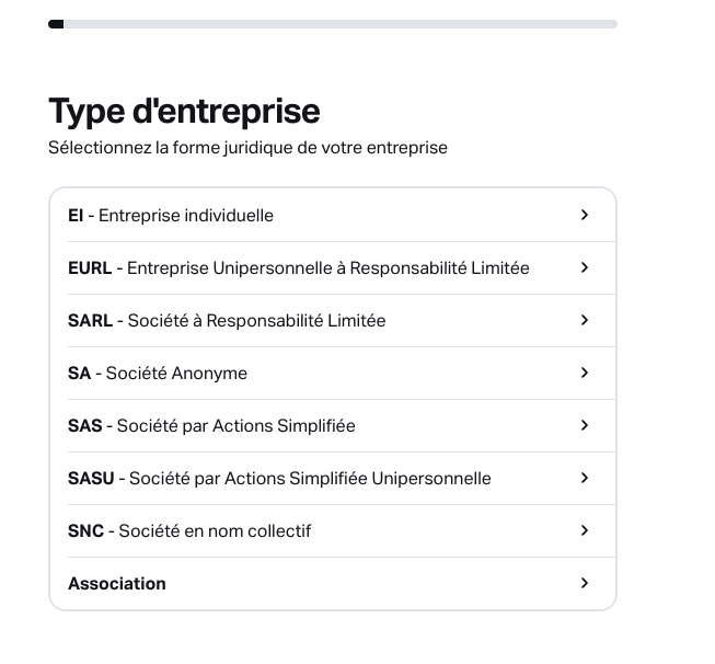 avis semup - ecran 1 - formulaire onbording