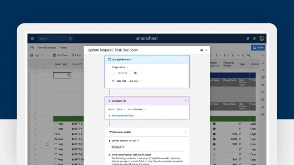 avis smartsheet - automatisation