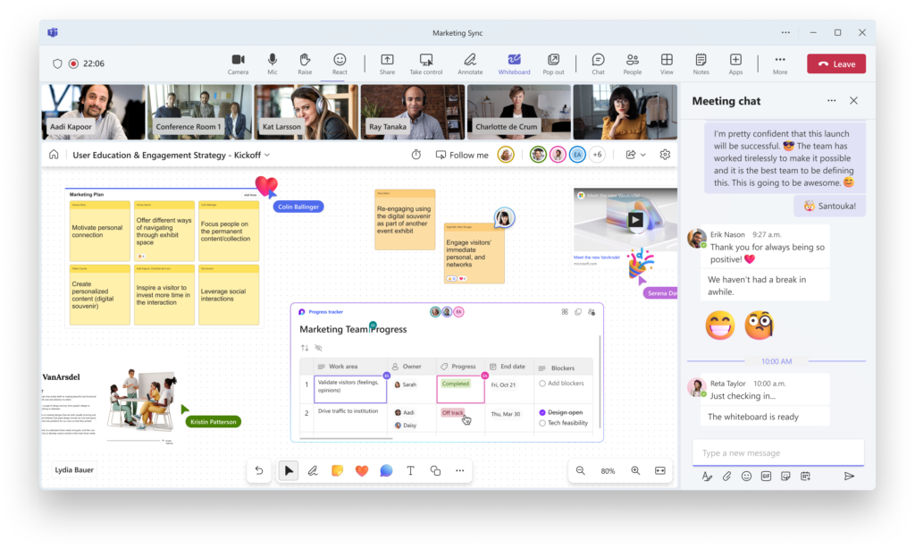 capture écran tableau collaboratif microsoft loop