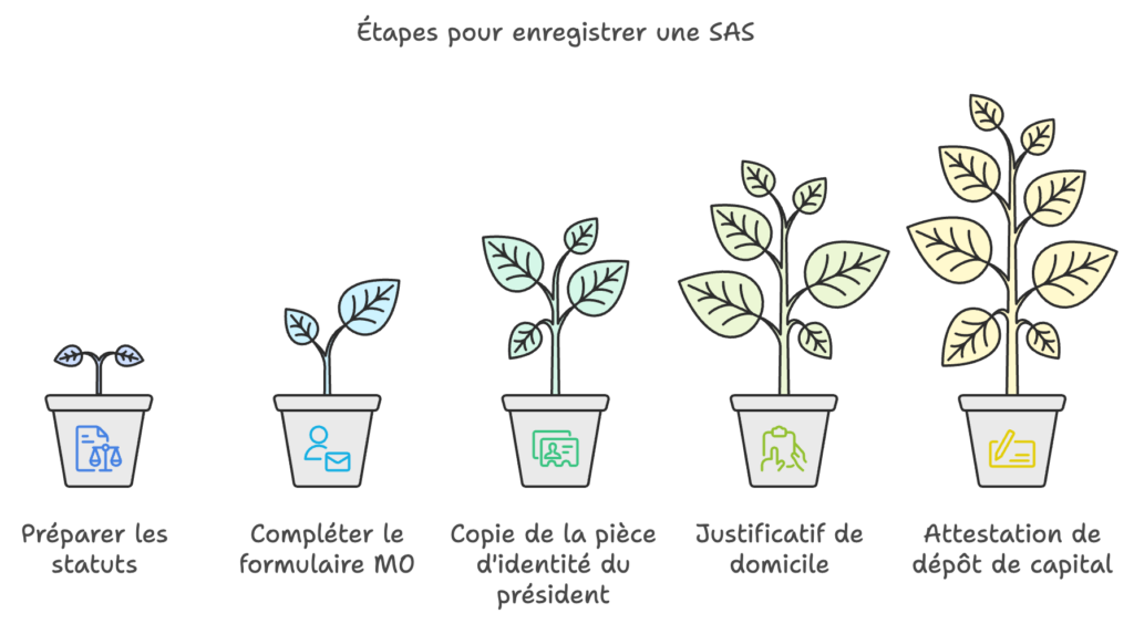 infographie etapes creation sas